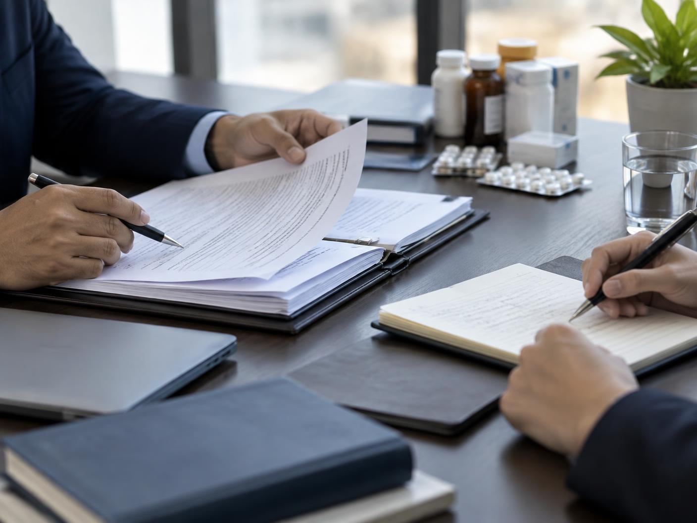 Complaint documents being reviewed as part of an advisory process
