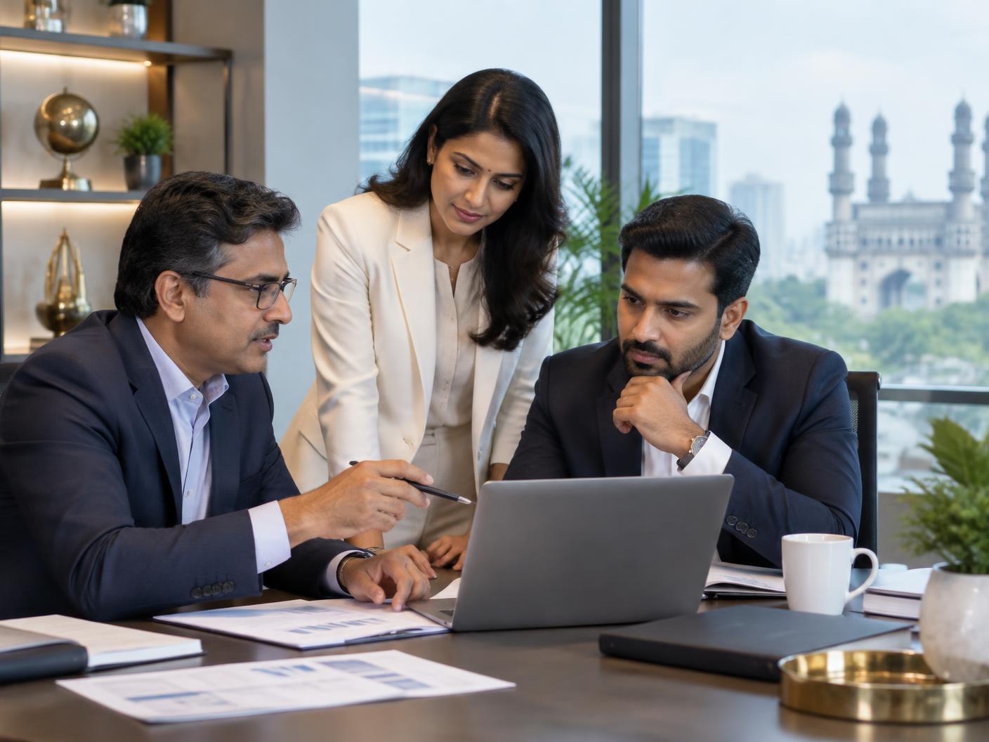 Indian pharmaceutical business leaders discussing a concern